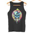 スカルマッシュルーム スケルトン グラフィック ゴス メンズ レディース タンクトップ