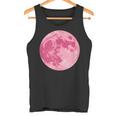 ストロベリームーンデザイン 満月 かわいいピンクムーン タンクトップ