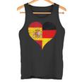 スペインとドイツのハーフaのかっこいい国旗 スペイン ドイツの国旗 Pain German Flag タンクトップ