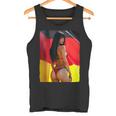セクシーガールグラフィックtシャツ 「ビキニピンナップガール&ドイツ国旗」 タンクトップ