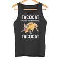 タコキャットは後ろ向きに綴られたタコキャット 愛猫とタコス タンクトップ