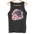 タランチュラ フローラル アートワーク アニマルアート 野生動物 タランチュラ 恋人 タンクトップ