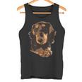 ダックス イラスト 愛犬家 犬 アート タンクトップ