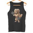ダックスフンド 犬の筋肉トレーニング ダンベル付き フィットネスジム タンクトップ