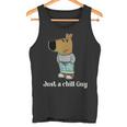 チル・ガイ・ドッグ・ティー・ファニー・チル・ガイ・ミーム タンクトップ