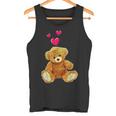 テディベアとハートのかわいいテディベアモチーフ タンクトップ
