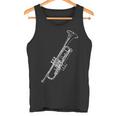 トランペット奏者のためのレトロなトランペットスケッチ タンクトップ