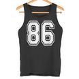 ナンバー86 86歳の誕生日ギフト選手チーム番号入りジャージ タンクトップ