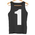 ナンバーワン 数字 1 プレーン ホワイト 数字 タンクトップ