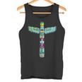 ネイティブアメリカン トーテムポール カラフル サンダーバードデザイン タンクトップ