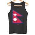 ネパールのネパール国旗のお土産。 タンクトップ