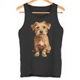 ノーフォークテリア 犬 モチーフ ペット アートワーク ノーフォークテリア タンクトップ