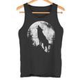 ハウリングウルフ 月光 森 シルエット 荒野 タンクトップ