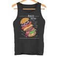 ハンバーガー 解剖図 面白いtシャツ ファストフード メンズ おもしろ グッズ 面白い 服 オリジナル ネタ 食べ物 タンクトップ