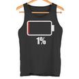 バッテリー 1 残り1 バッテリー切れtシャツ バッテリー残量が少ない タンクトップ