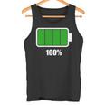 バッテリー100シャツ バッテリーハートフル充電バッテリーフル。 タンクトップ