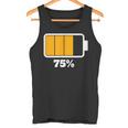 バッテリー75残り75バッテリーフルtシャツバッテリー低 タンクトップ