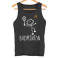 バドミントンプレーヤー バドミントンラケット シャトルコック バーディースポーツ タンクトップ