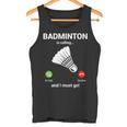 バドミントン呼び出しバドミントン愛好家面白いバドミントン選手 タンクトップ