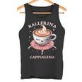 バレリーナ カプチーノ おもしろスローガン イタリアンブレイン レッド タンクトップ
