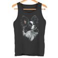 パピヨン 犬 モチーフ ペット アート パピヨン タンクトップ