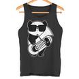パンダとチューバ楽器チューブ タンクトップ