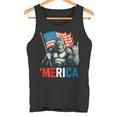 ビッグフット メリカ ロック アメリカ国旗 愛国的 7月4日 タンクトップ