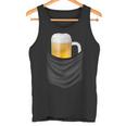 ビール 酒 面白いtシャツ 面白い ジョッキ ポケット 飲み おもしろ 飲み会 のんべえ メンズ ネタ 服 タンクトップ