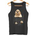 ファニーアメリカンコッカースパニエル ポケットに入った犬好き向け タンクトップ