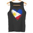 フィリピン独立記念日 I Love Philippines 国旗 ハート タンクトップ