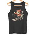 フリースタイルスキーヤー猫 フリースタイルスキー タンクトップ