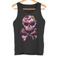 フローラルローズスカルフラワープリント タンクトップ