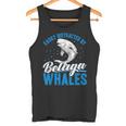 ベルーガクジラに簡単に気を取られる面白いシロイルカ動物。 タンクトップ