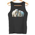 ホッキョクグマ。動物好き、シロクマの家族 タンクトップ