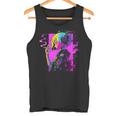ボヘミアン・ガール、スモーキング・ガールのサイバーパンク・イラストレーション タンクトップ