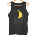 ポケットに入ったバナナフルーツ、胸に面白いバナナ。 タンクトップ
