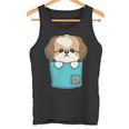 ポケット犬好きにはたまらないシーズー犬 タンクトップ