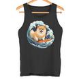 ポメラニアン 面白いtシャツ 犬 イヌ サーフィン 夏 かわいい メンズ 子供 おもしろ 服 グッズ ネタ タンクトップ