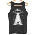 ミニチュアピンシャーママパパ犬-面白いエイリアンufo タンクトップ