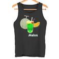 メロン 3 Melon メロンソーダ クリームソーダ カット 『デリシャス フルーツ』果物 リアル 面白い イラスト タンクトップ