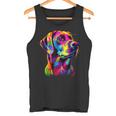 ラブラドールレトリバー カラフルカラー ポップアート グラフィック 犬 ラブラドール タンクトップ