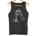 リアルなゴリラアートtシャツ、野生動物の霊長類の肖像画。 タンクトップ