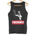 レイバー、Dj、ハードテクノパーティー、フェスティバルのためのテクノバイキング タンクトップ