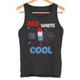 レッド ホワイト クールなアメリカ国旗 アイスキャンディー 面白い 7月4日 タンクトップ