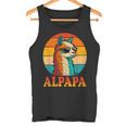 レトロ ヴィンテージ Alpapa アルパカ 恋人 ラマ 父の日 タンクトップ