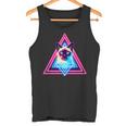 レトロな三角形のピラミッド猫のシャム猫 タンクトップ