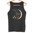 ヴィンテージ三日月と星宇宙アートイラストtシャツ タンクトップ