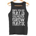 一度ハゲたらまた成長する、面白いハゲメンズ無毛デザイン タンクトップ