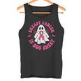 乳がんはブーシート ゴースト ピンクリボン ハロウィン タンクトップ