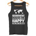 地理の先生への贈り物-面白い地理の恋人のユーモア タンクトップ